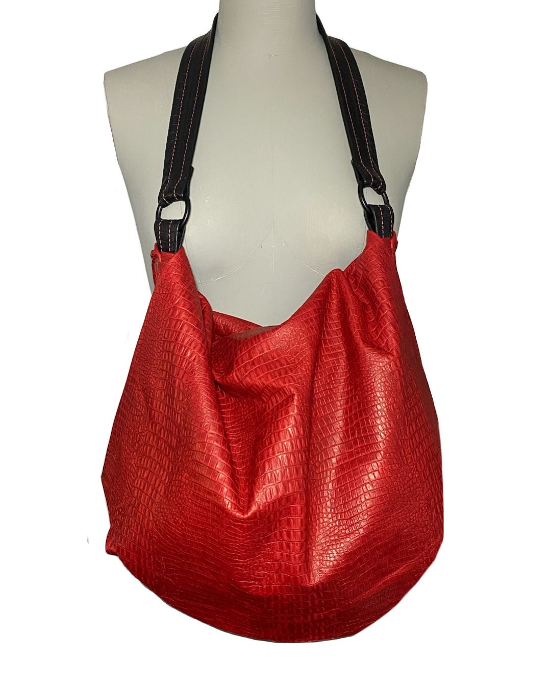 Red alligator bag Etsy