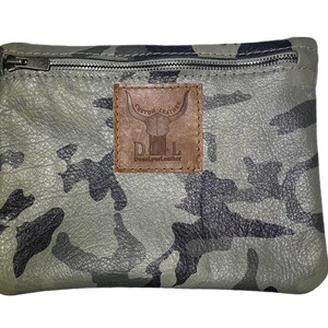 Neceseres de cuero con estampado de camuflaje, equipo de camuflaje, bolso de cuero con estampado de camuflaje, neceser de cuero para maquillaje, accesorios de caza, organizador de bolsos