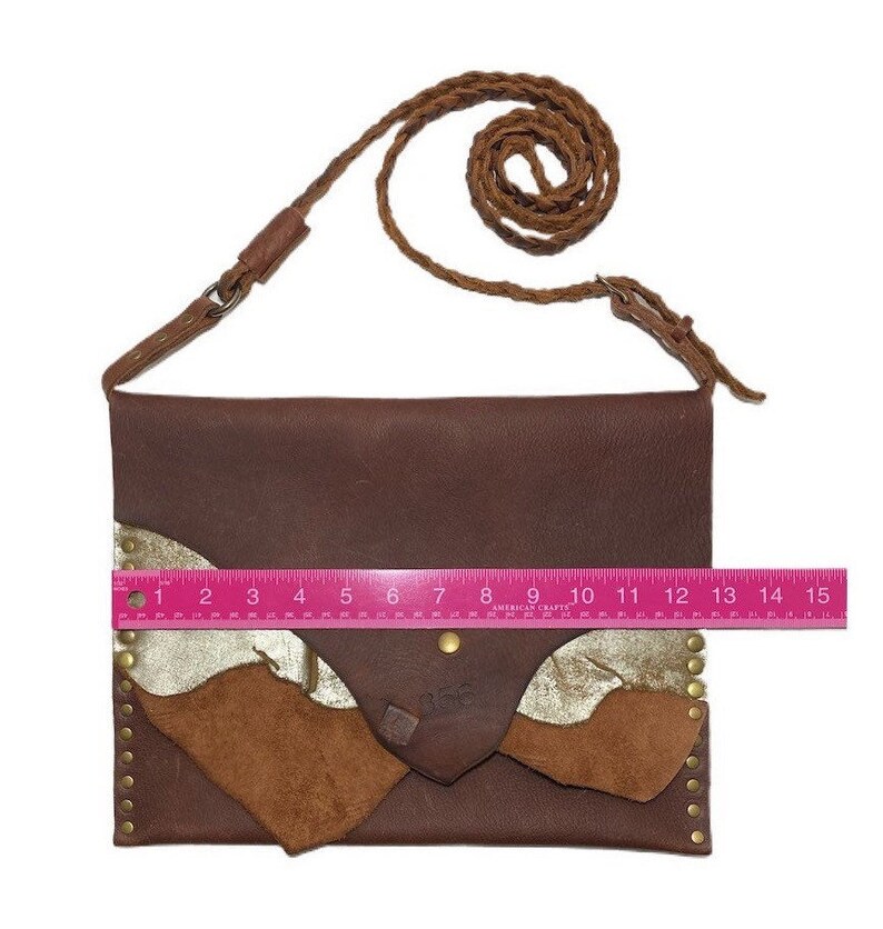 custom leather purse metallic leather crossbody leather patchwork bag