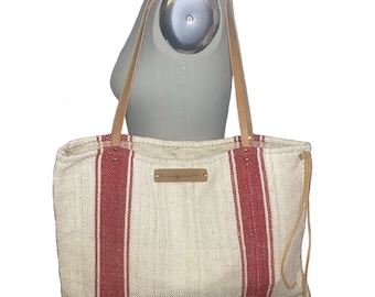 Reusable market bag, reusable shopping bag, European seed sack, repurposed bags, recycled seed sacks, market bag, tote bag
