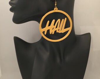 3D Printed Washington Commanders Inspired Hoop Earrings