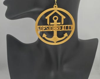 3D Printed Custom Hoop Earrings or Ornaments