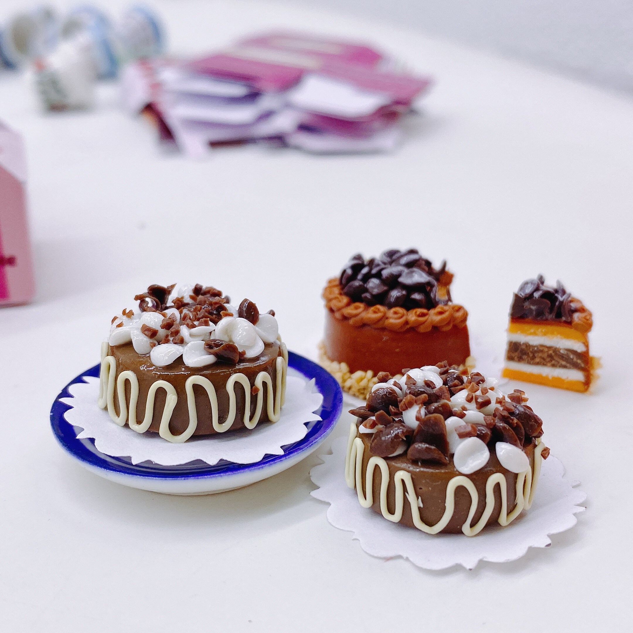 Miniatur gefälschte Kuchen Miniatur Bäckerei Miniatur süß | Etsy