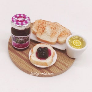 Miniature Breakfast set,Miniature Bakery,Miniature Bread,Dolls and miniature