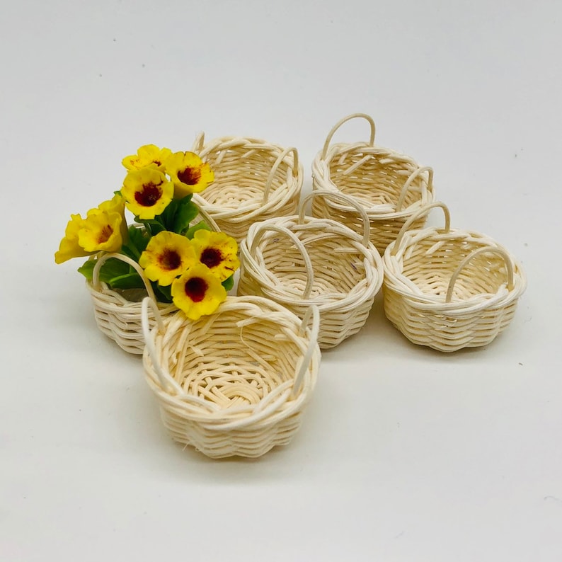 5 Pieces Miniature Wicker Basket Miniature Basket Miniature Etsy