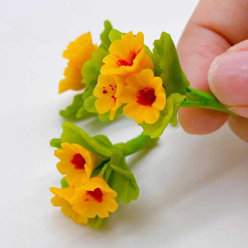 3 Bouquets Miniature Flower Made Clay Polymer for Fairly Etsy