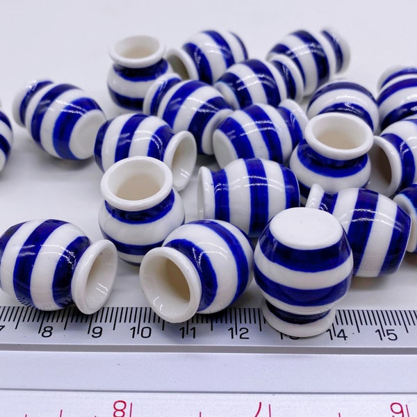 10 pieces Miniature Ceramic Gloss Vase, Miniature pot,Miniature Fairy Garden