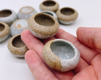 5 ,10 Miniature Ceramic Bowls: Fairy Garden Pots