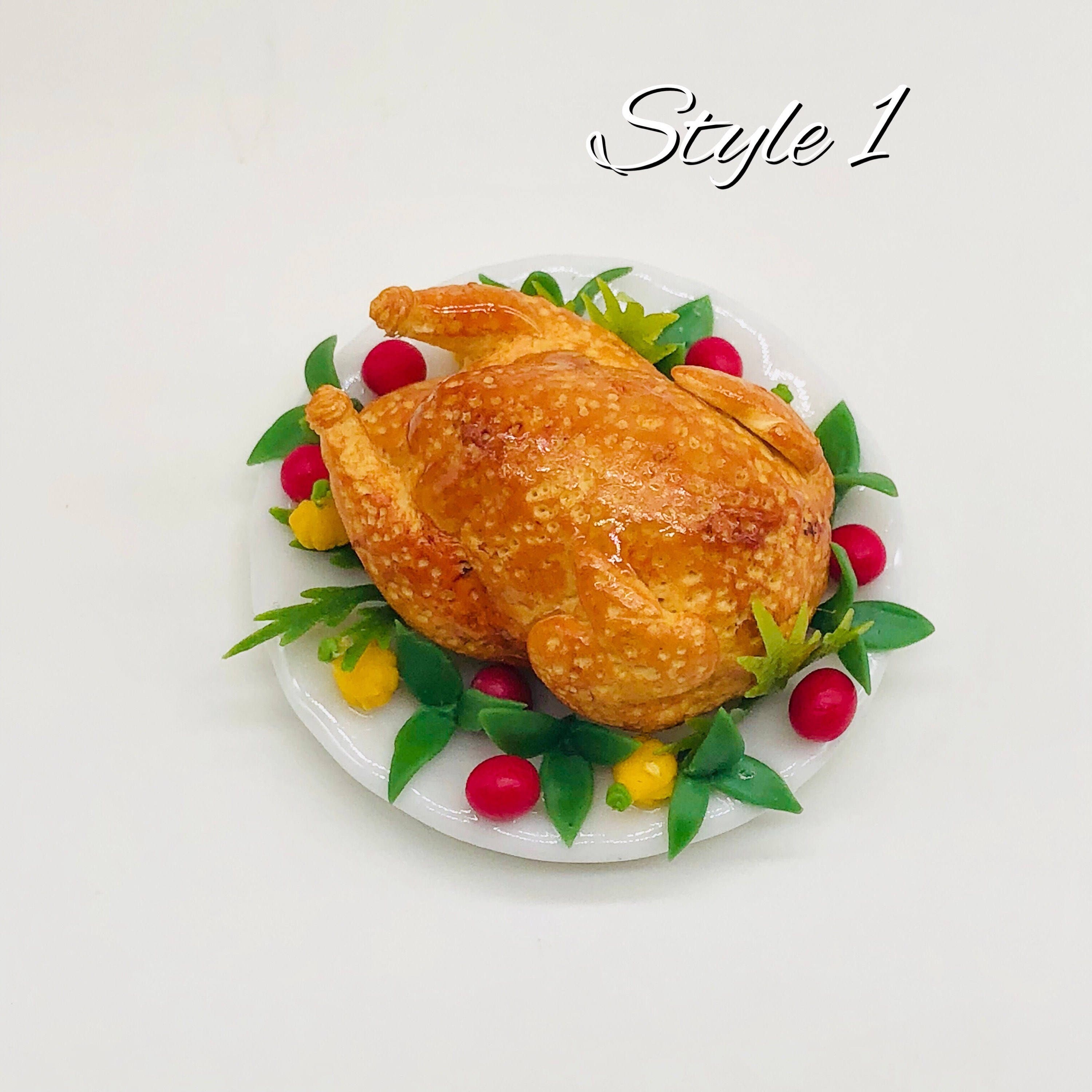 Miniature Turkey: Polymer Clay Dollhouse Thanksgiving Food - Etsy