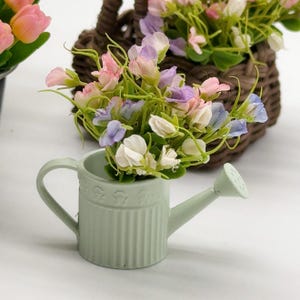 30 flowers Miniature Sweet Pea made air dry clay , Miniature sweet, Miniature Flower, Dollhouse Flower, Miniature Garden