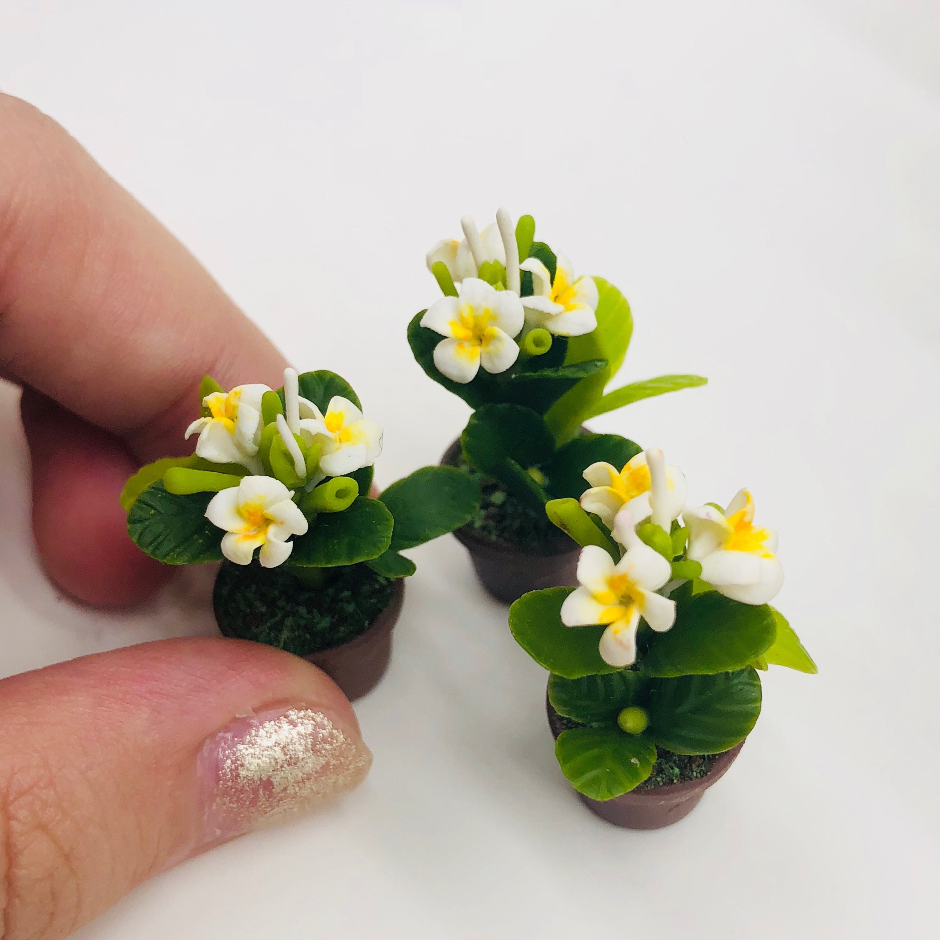 3 Pieces Miniature Flower in Pot Miniature Plant in Etsy UK