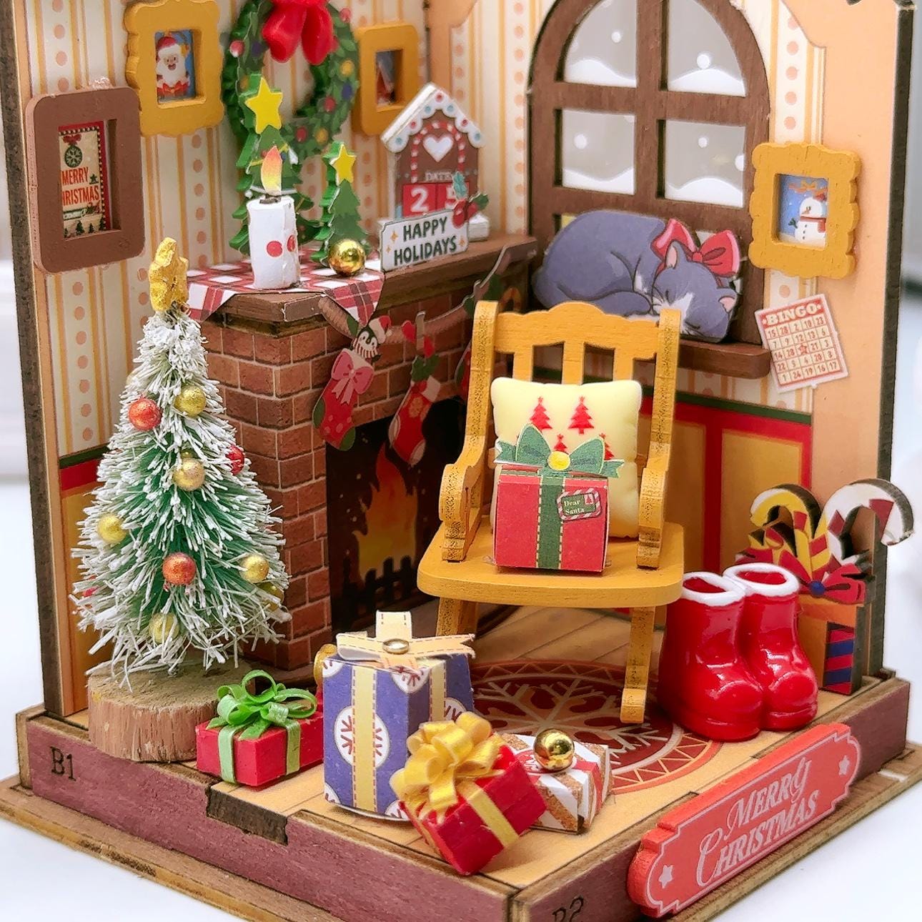 No.D98 ミニチュア　いろんなクリスマス　フルセット 楽天市場】ミニチュアハウス クリスマスキャンディハウス 日本語説明