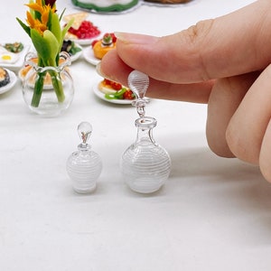 2 peças Frasco em miniatura Perfume, Óculos em miniatura, Jóias em miniatura, Coleções doces em miniatura 1:12