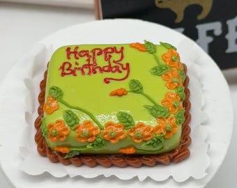 Mini Torta Rotonda In Miniatura Scala 1:12, Bianca, Per Casa Delle Bambole, Fatta A Mano UK