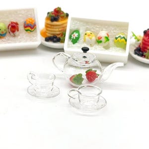 Vasos en miniatura Tetera, Joyas en miniatura, Colecciones de dulces en miniatura 1:12