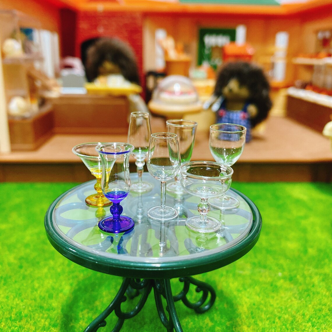 7 Pieces Miniature Glass Miniature Glasses Mixes Pattern Etsy