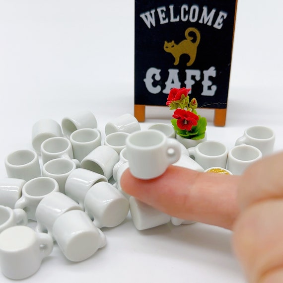 50 Pieces Miniature Ceramic Mug, Miniature Ceramic Cup, Miniature Sweet,  Cups, Dishes, Kitchen Utensils 