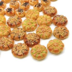 Miniature Bread Set: Polymer Clay Bakery, Dollhouse Food, 10 Pieces