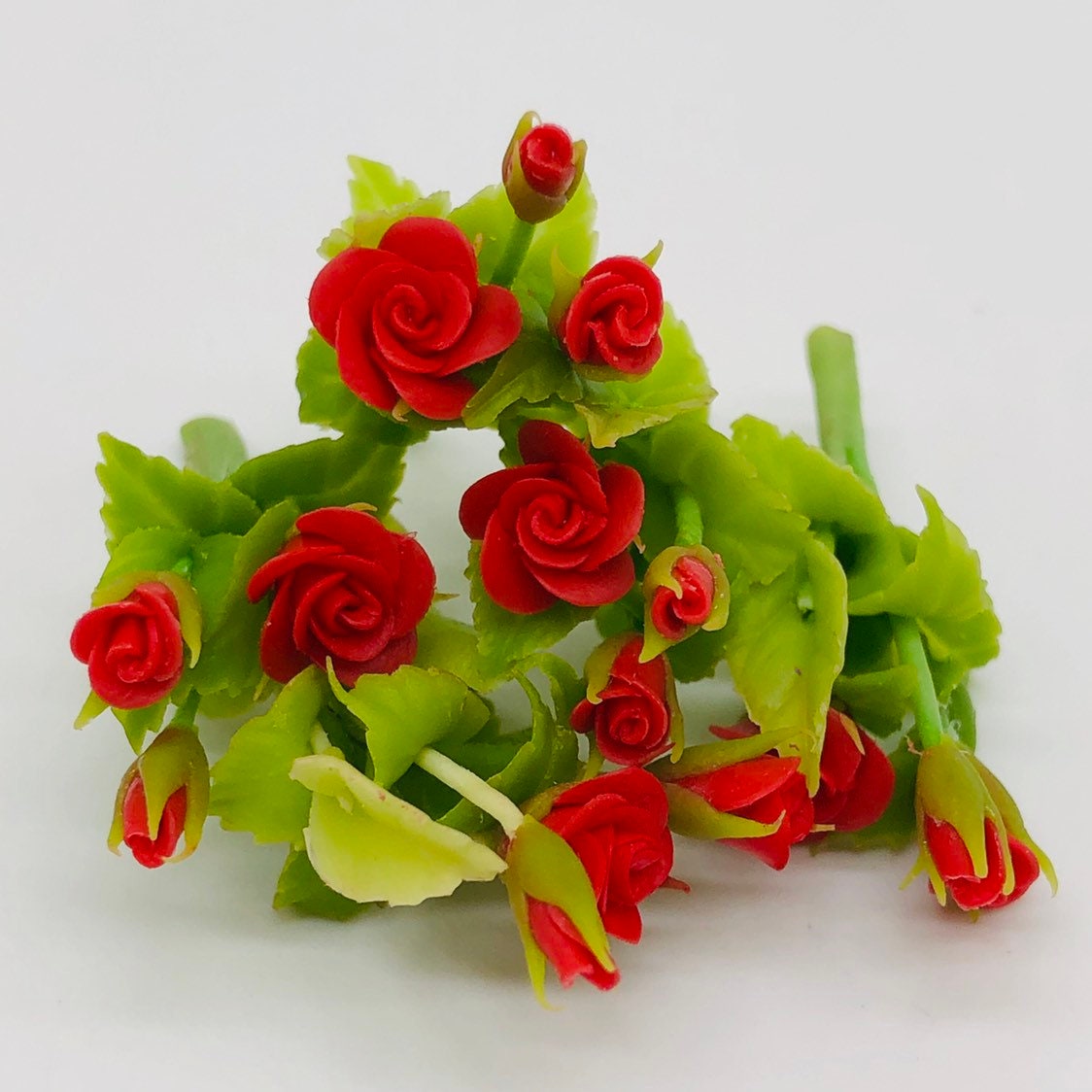 Mini Roses Boquet 5 Bouquets Miniature Red Roses,miniature Garden Dollhouse 1:12 Scale - Etsy