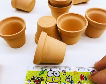 10 pieces Miniature Pottery size 35 mm, Miniature  Dollhouse Fairy Garden, Miniature flower pot, Miniature plant pot