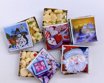 Miniature Cookies with a tin,Miniature Christmas Cake,Miniature Bakery,Miniature Sweet,Dollhouse cake,Dolls and Miniature