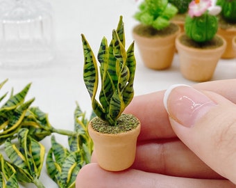3 Stück Miniature Pflanzen Ton Polymer, Miniatur dekorieren für Garten Puppenhaus