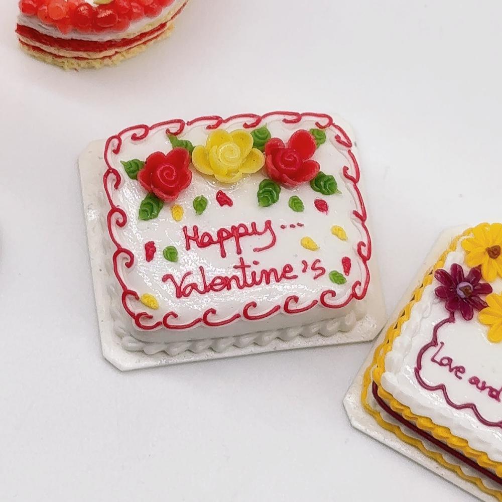 Miniature Gâteau Cœur En Chocolat Valentine Tumdee - Échelle 1:12 - Pour Maison De Poupée
