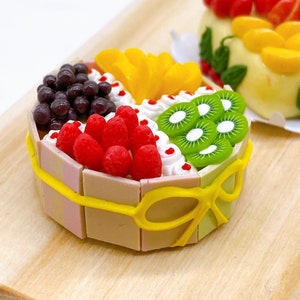 Miniature Fruit Cake: Polymer Clay Dollhouse Food