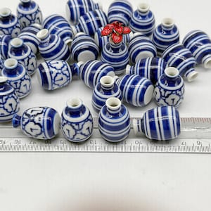 Jarrón de cerámica brillante en miniatura de 10 piezas, maceta en miniatura, jardín de hadas en miniatura