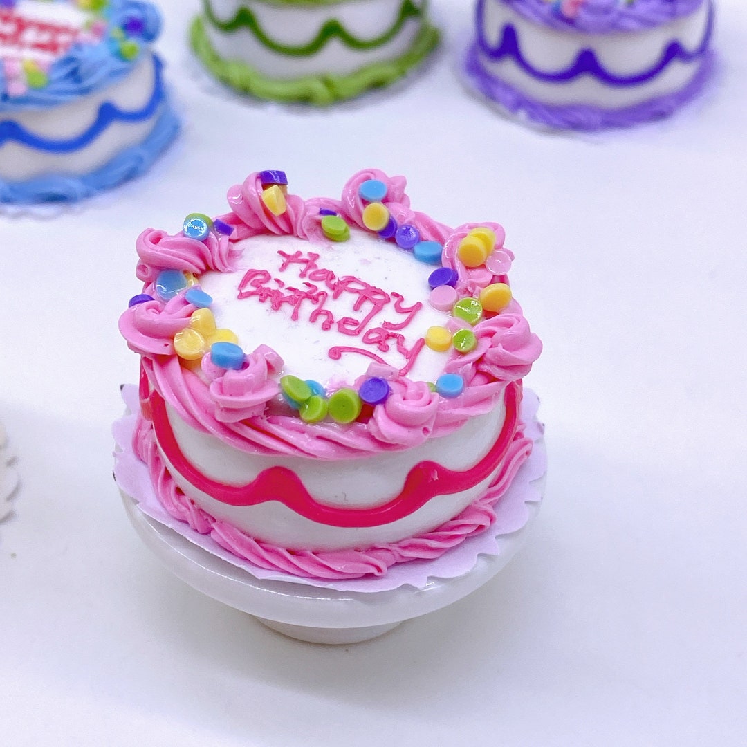 Miniature Happy Birthday Cake, Miniature Sweet Cake