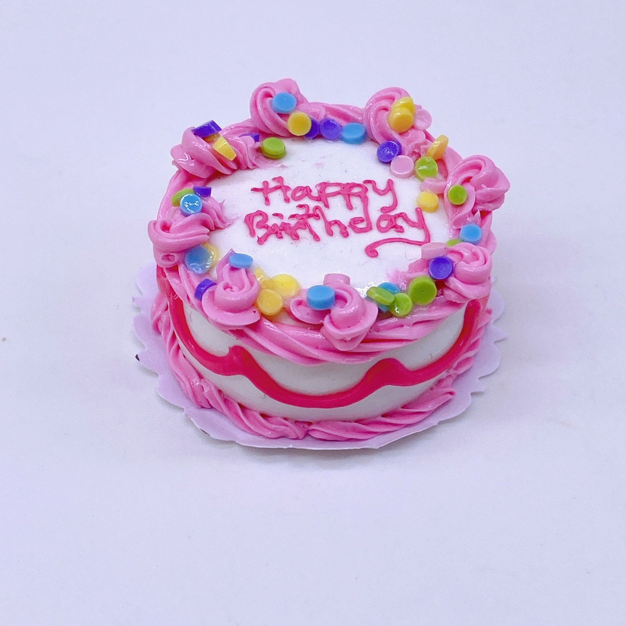 Miniature Happy Birthday Cake, Miniature Sweet Cake