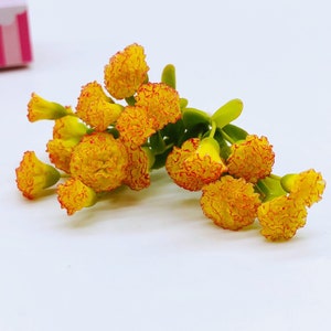 5 pieces Miniature Carnation Flower, Miniature Flower,Miniature Garden Dollhouse