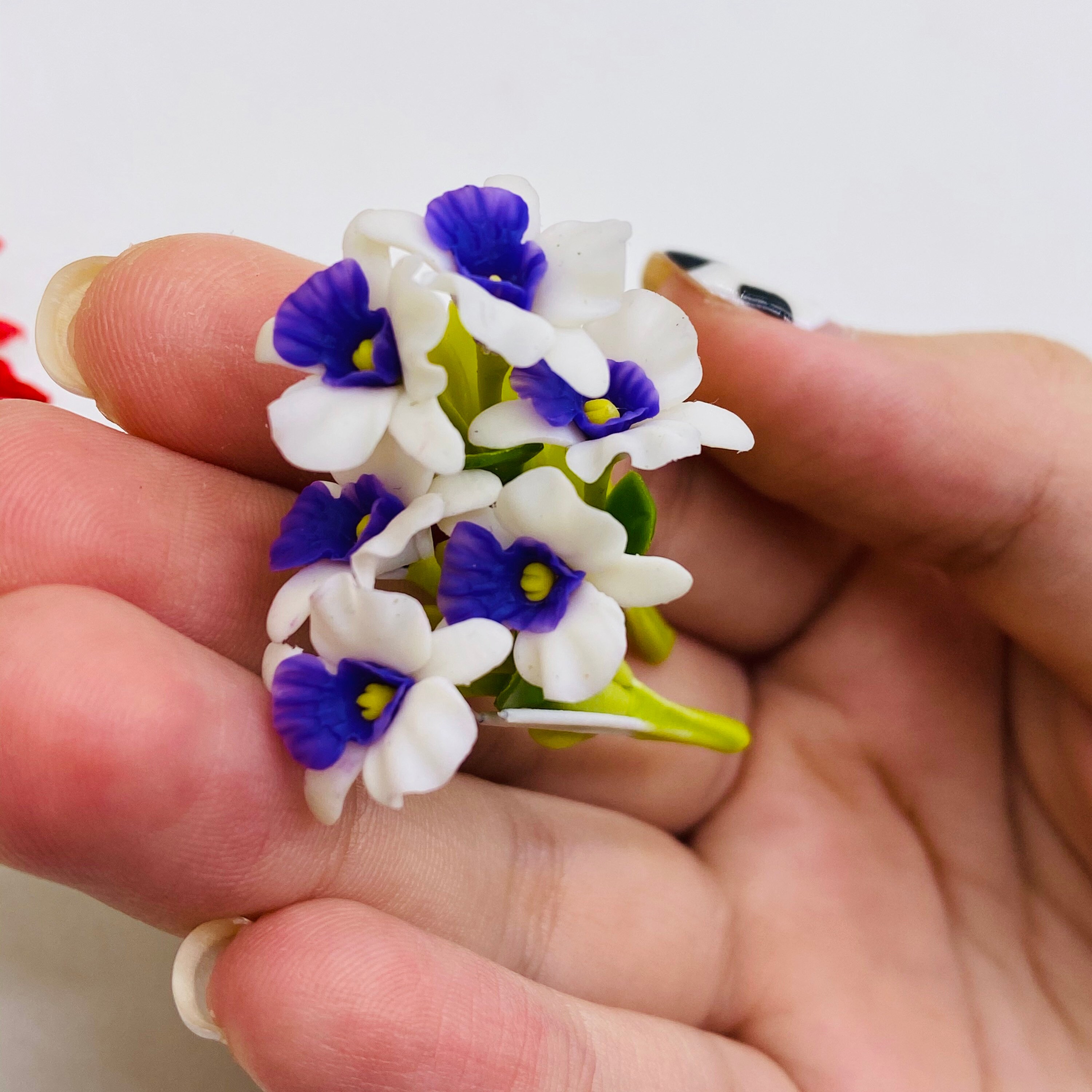 Topf Puppenhaus Miniatur Garten Zubehör 55 1:12 Maßstab Mehrfarbig Orchidee 