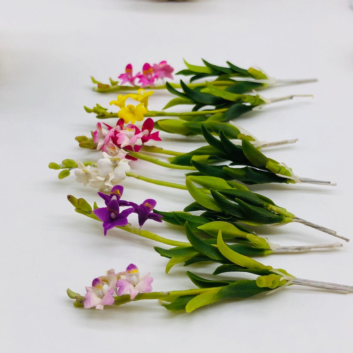 7 Pieces Miniature Orchids Fairy in Garden Decorate for Etsy