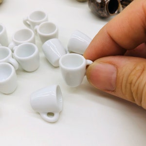10 pieces Miniature Ceramic Mug, Miniature Ceramic Cup, Miniature Sweet, Cups, dishes, kitchen utensils