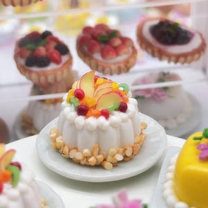 Miniatur Kuchen, Miniatur süsser Kuchen, Fake Food, Miniatur Kuchen für Puppenhaus 1:12