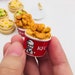 Miniature Fried Chicken KFC in bucket, Miniature Fake food diameter 17 mm 