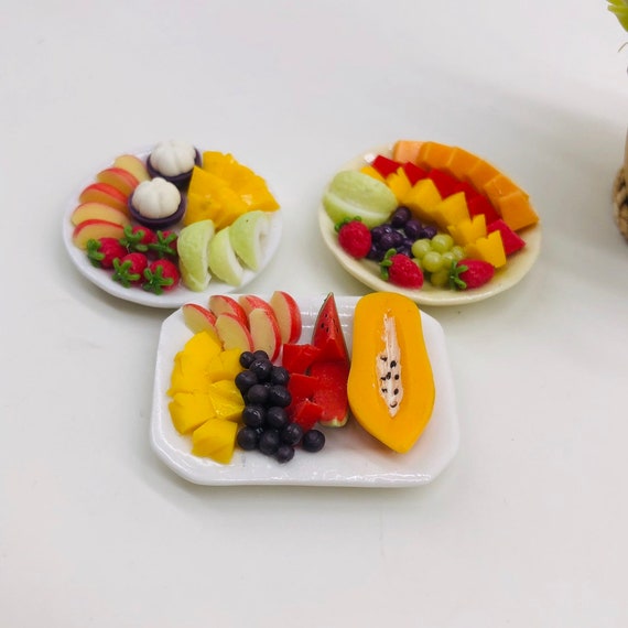 25 Mini Fruits & Vegetables handmade Mexican American Southwest dollhouse  props