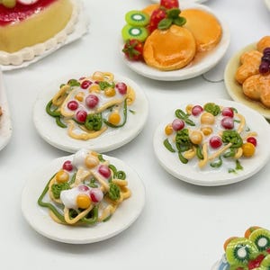 Miniature Fake Food spaghetti, Miniature food collection for doll 1:12 scale