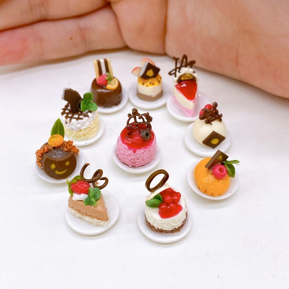 10 pieces Miniature Mini Cake Miniature Cake for Doll's | Etsy