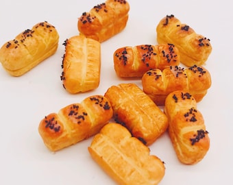 5 pieces Miniature Bread, Miniature Bakery fake food for doll