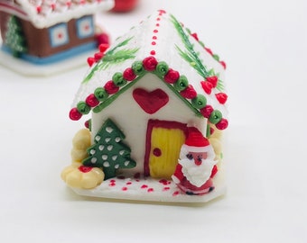 Miniature Gingerbread House 3D,Miniature Christmas Cake,Miniature Bakery,Miniature Sweet,Dollhouse cake,Dolls and Miniature