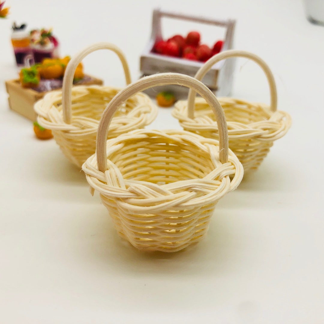 5 Pieces Miniature Wicker Basket Miniature Basket Miniature Etsy