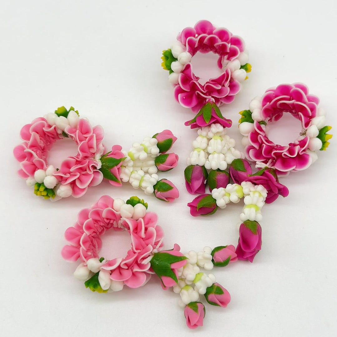 Red Flower Rope Thing Miniature Flower Rope, Thai Clay Floral Accessory 1:12 - Etsy