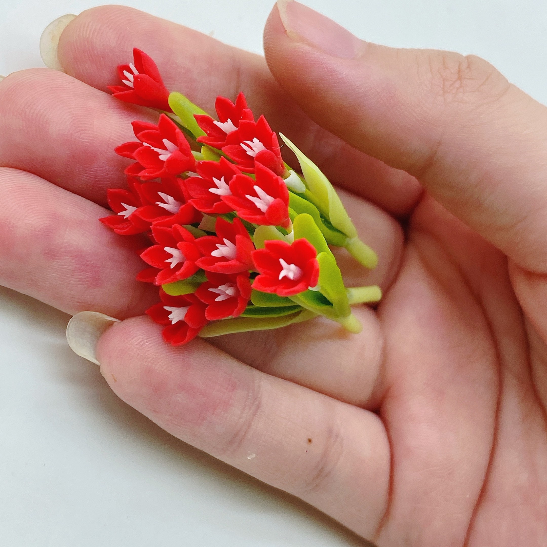 5 bundles Miniature Flower clay polymer Miniature decorate Etsy