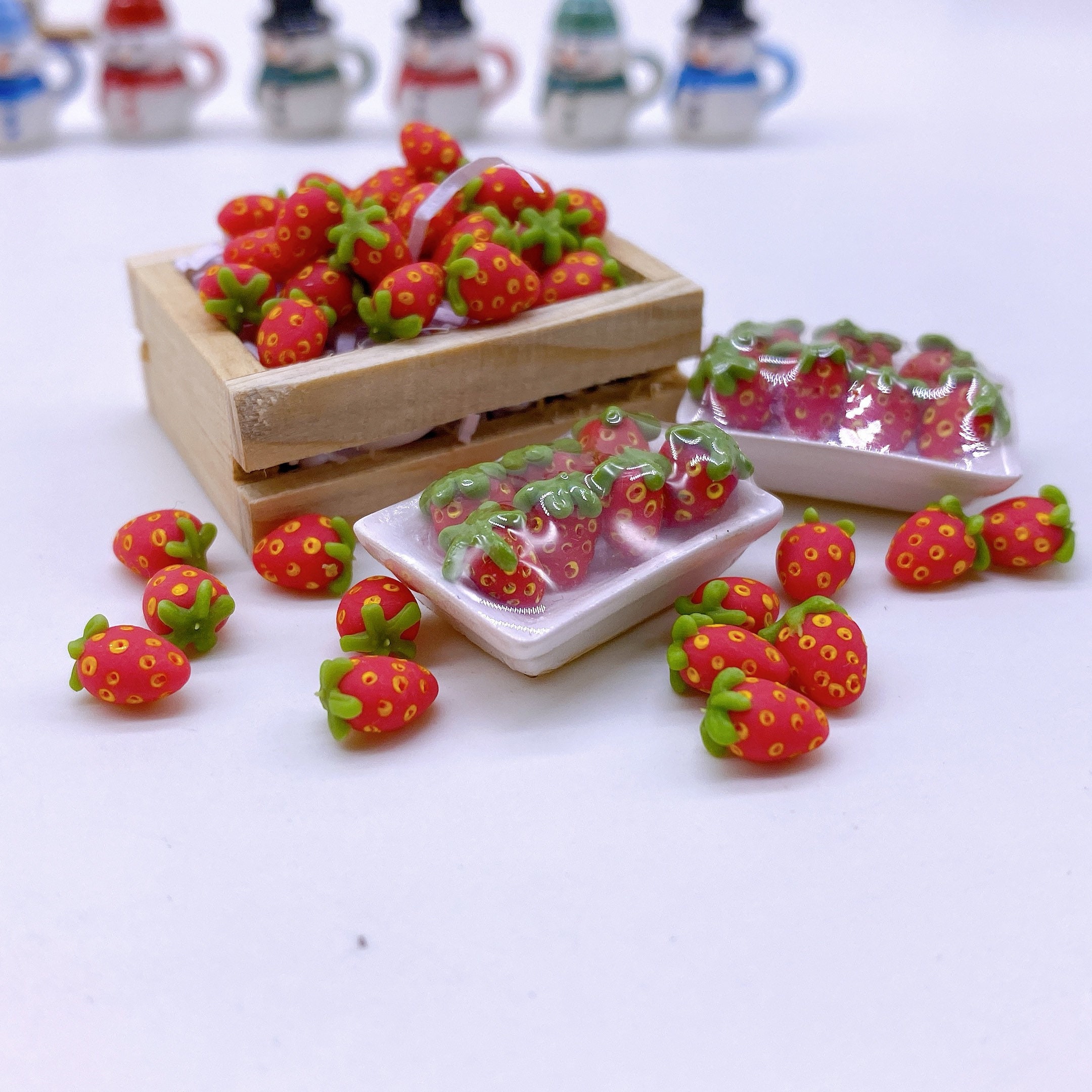 USAminiature Lotto 20 Miniature Fragole In Cotta 1:6 &ndash; Casa Delle Bambole E Diorami
