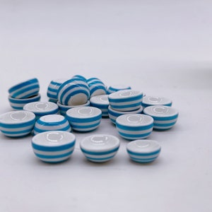 10 pieces Miniature Ceramic blue bowl 3 size decorate for doll 1:12