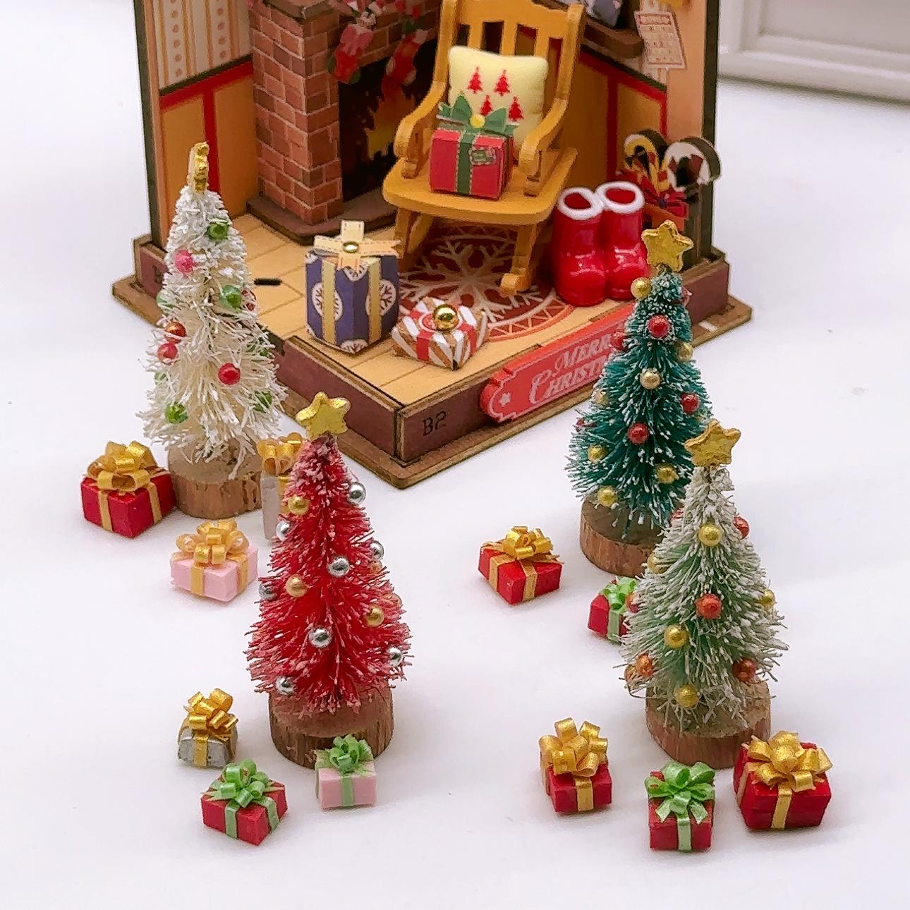 No.D98 ミニチュア　いろんなクリスマス　フルセット Amazon.co.jp: Bucherry クリスマスビレッジフィギュア39点セット