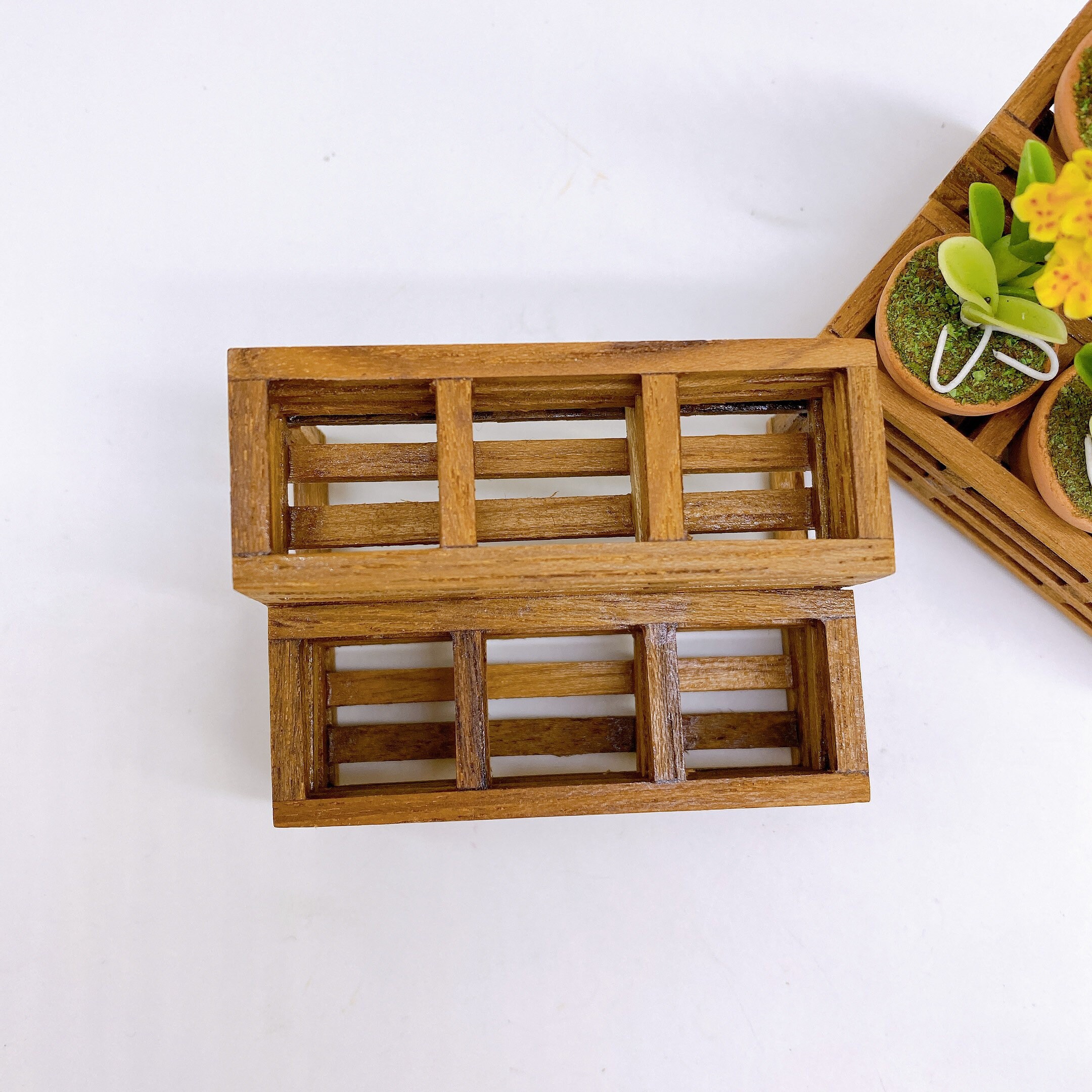 Miniature Wooden Box Fairy Garden Decorate for Dollhouse. Etsy