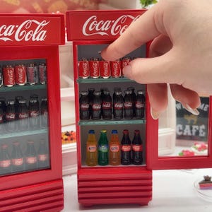 Miniature Refrigerator Coke Beverage,  Miniature Drink